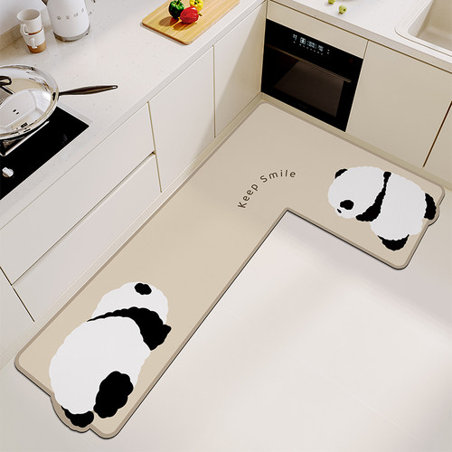 l型厨房专用地垫硅藻泥整块吸水垫吸油防滑可擦免洗防油耐脏地毯