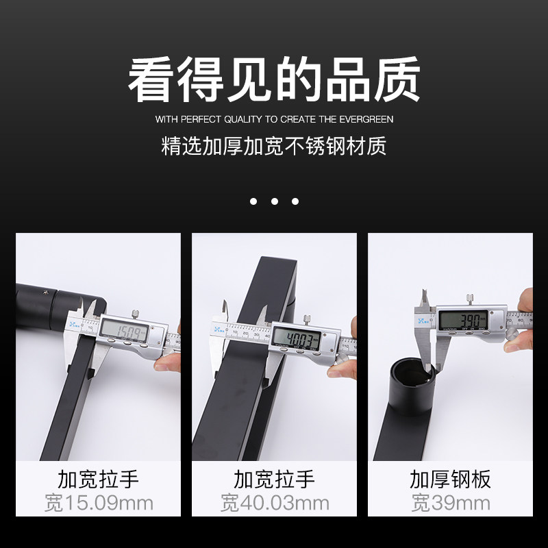 玻璃门拉手黑色304不锈钢淋浴房把手商铺办公室推拉门拉手哑黑