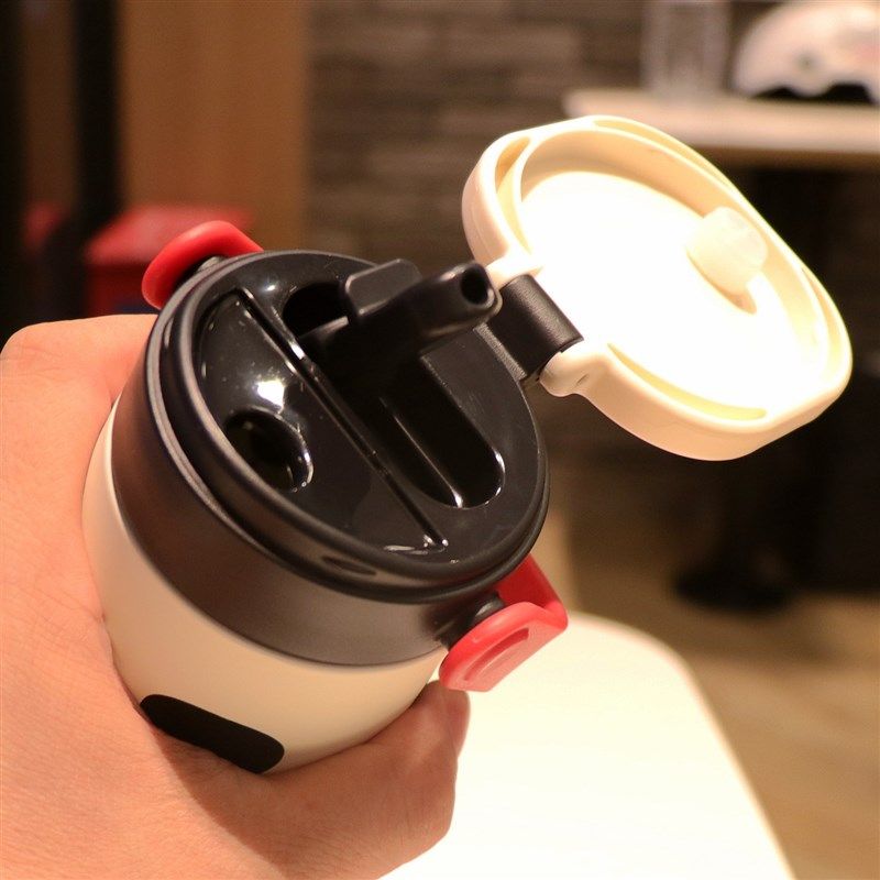 保温杯儿童学生上学专用双饮吸管杯陶瓷内胆牛奶杯子2025超火水杯