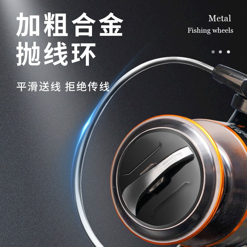鹰梦深杯斜口鱼轮路亚渔轮全金属线杯纺车轮海竿抛竿轮路滑鱼线轮