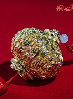 黄铜挂件《福瑞临门》家居玄关走廊装饰品元宵节灯笼摆件新年礼物