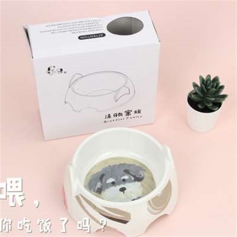 新款宠物碗密胺狗碗狗食具可爱造型狗盆猫碗防打翻饭碗猫咪喝水盆
