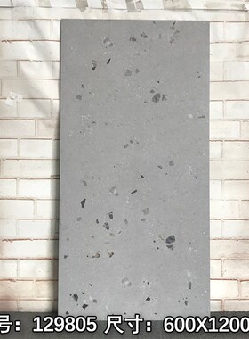 大颗粒服装店600x12r00大板水磨石瓷砖客厅餐厅地板砖灰色仿古砖