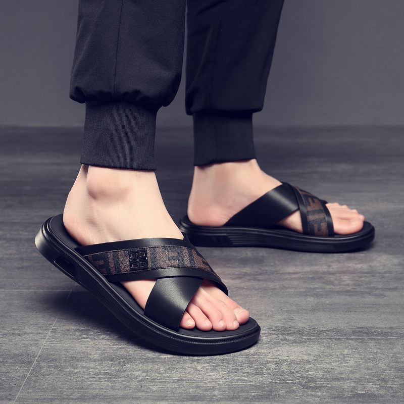 凉鞋男款拖鞋夏外穿潮流网红鞋子高级感男士凉拖鞋外出沙滩一字拖