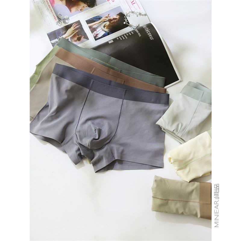 小耳出品 细腻柔软纯棉男士平角裤 亲肤透气礼盒三件装撞色内裤,女士内衣/男士内衣/家居服,男平角内裤,淘宝优惠券,粉丝福利购,淘宝优惠卷