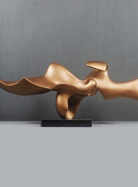 雕塑大摆件简约现代软装饰玻璃钢家居样板房售楼处摆放抽象艺术品