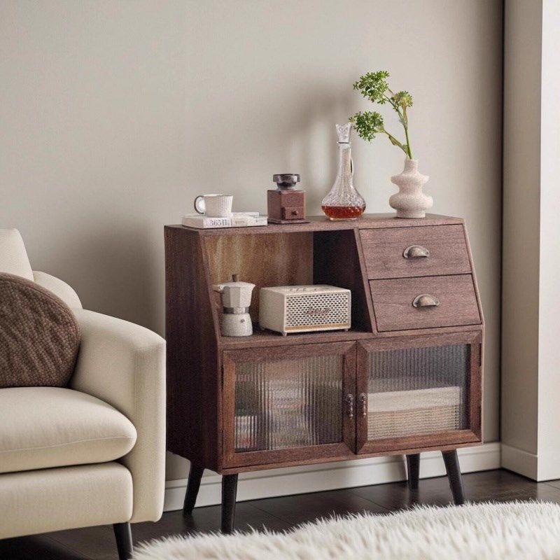 中式餐边柜沙发边柜储物柜实木厨房收纳柜茶水柜玻璃门碗柜玄关柜,住宅家具,餐边柜,淘宝优惠券,粉丝福利购,淘宝优惠卷