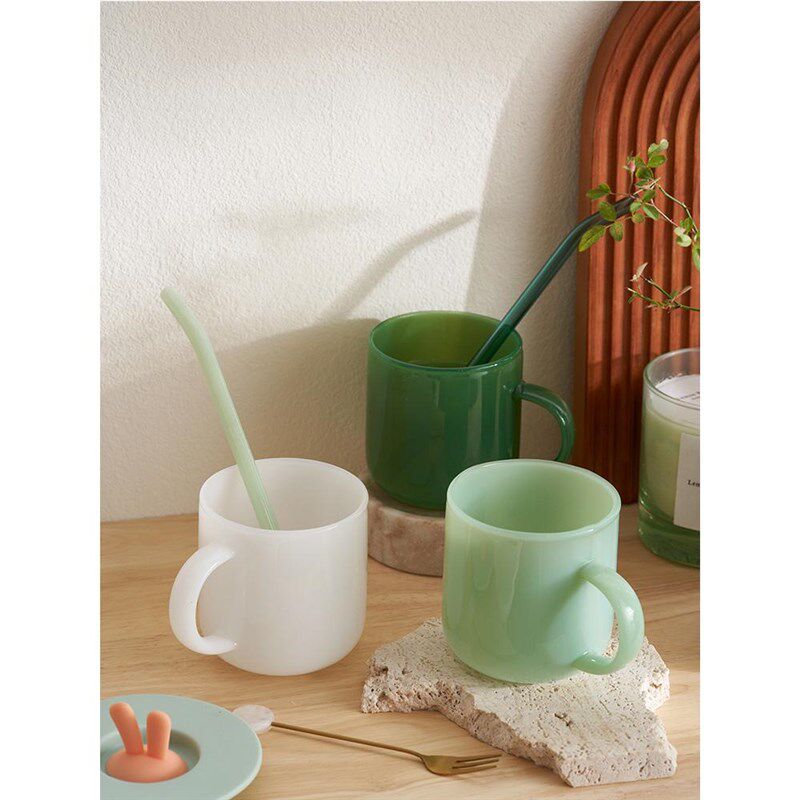 玻璃杯耐热防爆耐高温家用办公室热水杯高颜值高硼硅咖啡杯女