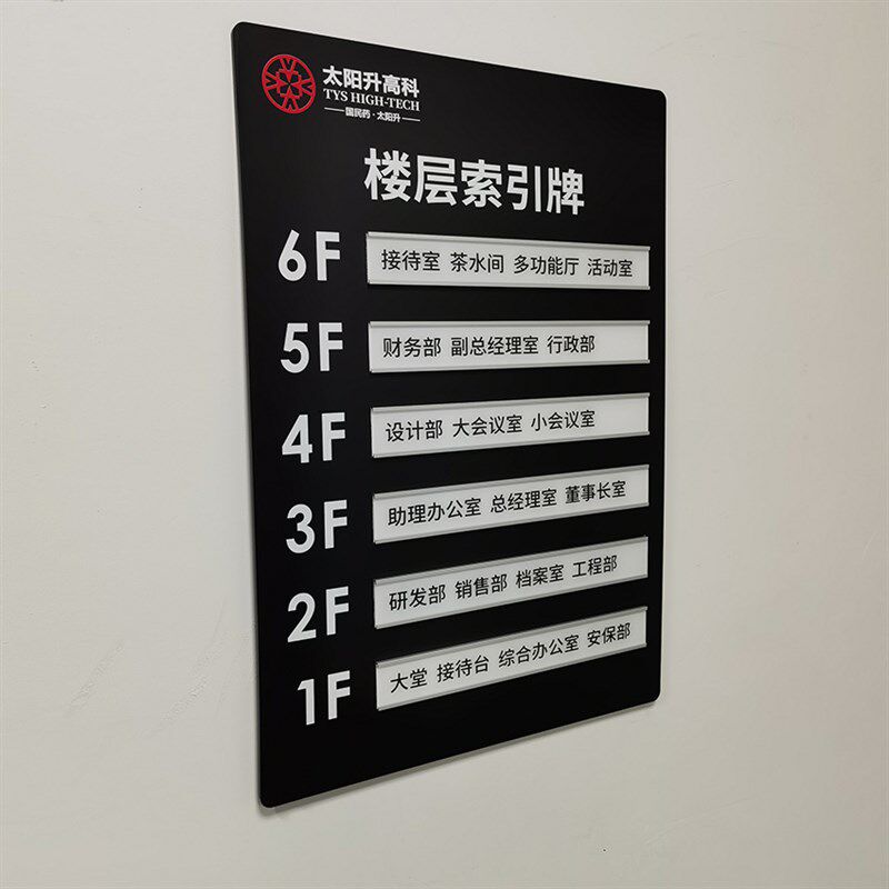 新款楼层索引牌可更换写字楼大厅指引牌公司导向牌电梯指示牌商场