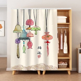 橱柜遮丑挡板柜子遮挡帘厨房门帘防油防水衣柜遮丑布帘鞋架防尘帘