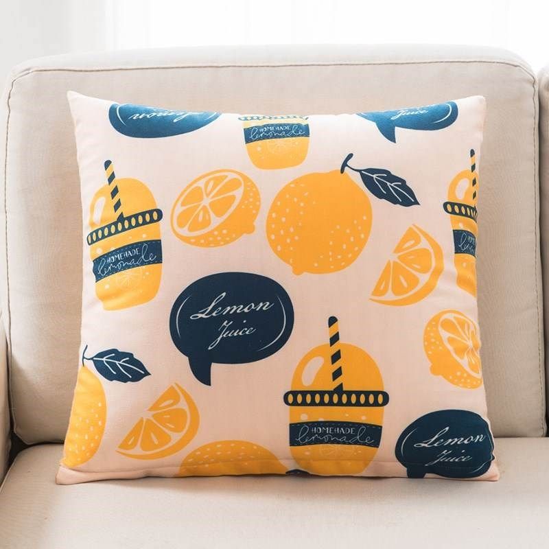 可爱卡通抱枕沙发靠垫办公室床头靠背汽车靠枕正方形抱枕套不含芯