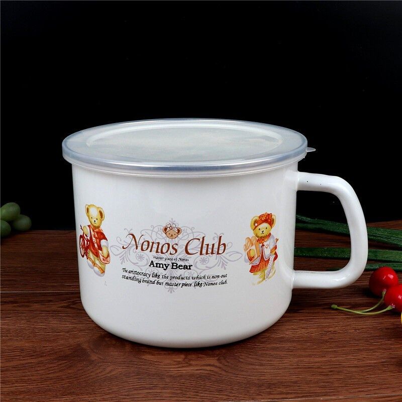 加厚搪瓷杯搪瓷奶杯搪瓷缸泡面杯茶缸搪瓷奶锅大号搪瓷保鲜杯多用