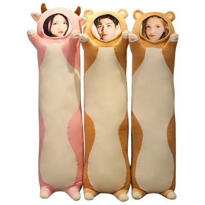 猫咪抱枕长条枕公仔diy定制可印照片人形玩偶女生抱着睡觉布娃娃