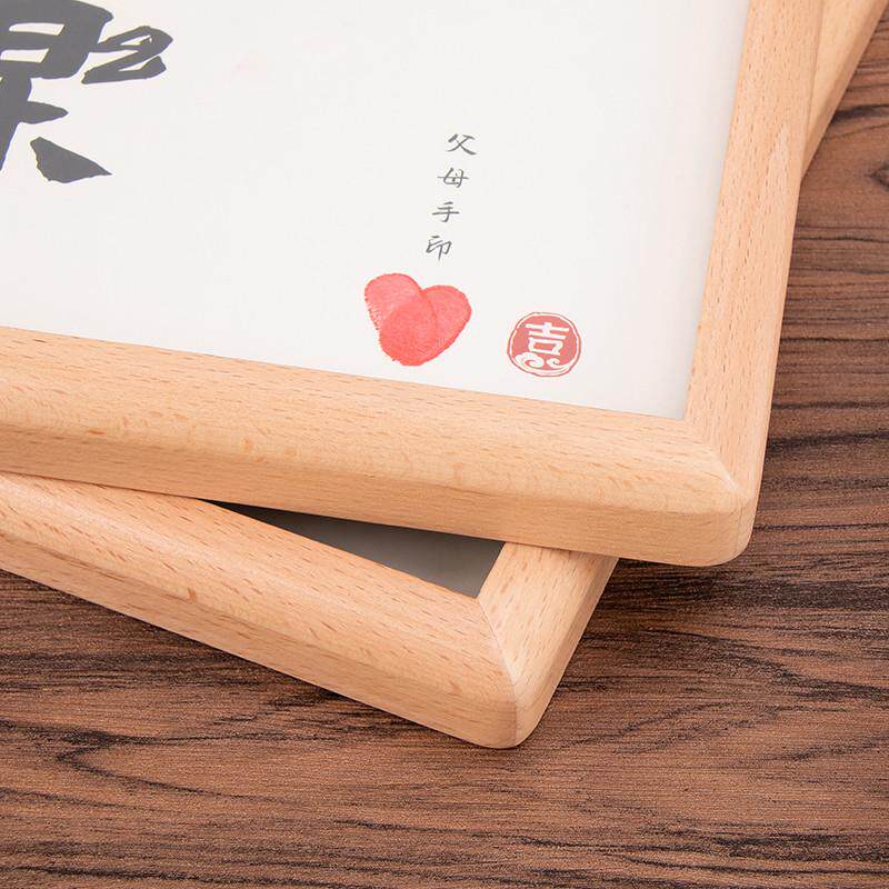 周岁手足脚印宝宝满月百天纪念品知足常乐字画相框婴儿仪式感印