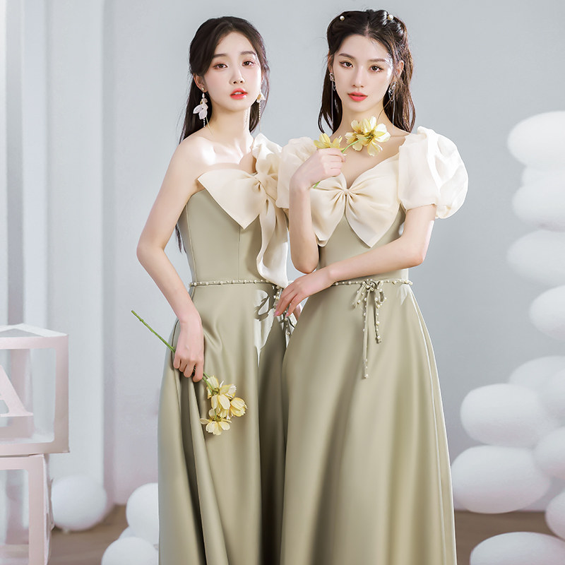 森系伴娘服20i25新款夏季仙气简约小众婚礼姐妹裙女高级感平时可