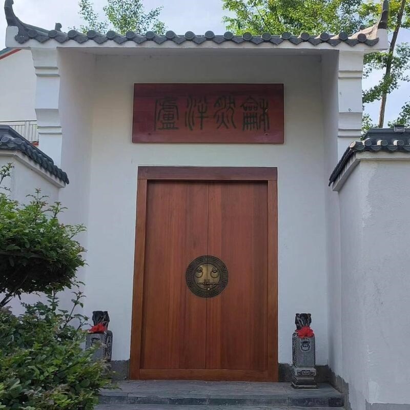 中式仿古大门庭院门老榆木门海棠木大F门农村自建房的大门别墅大
