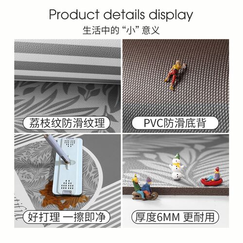 入户门地垫可擦洗进门口pvc脚垫2024新款玄关门垫可裁剪皮革地毯