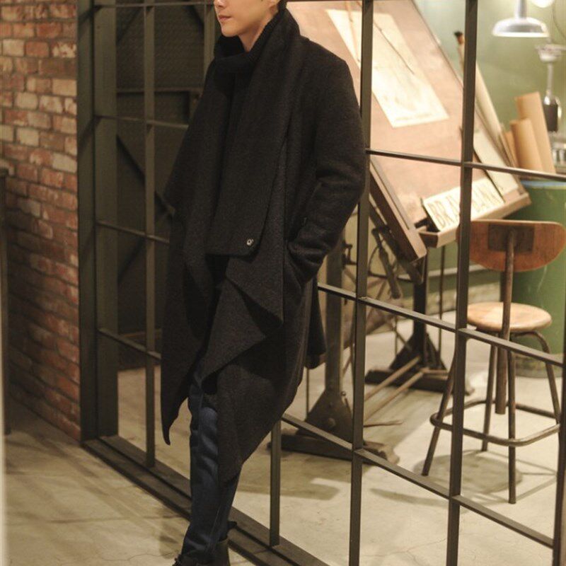 男士风衣男士秋冬长款风衣 中长款男士风衣春秋款短款