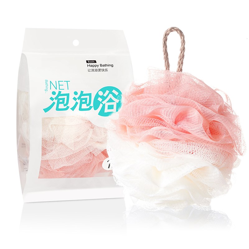 浴花浴球不散花加大独立包装沐浴洗澡巾搓背彩色泡泡浴双色浴花球
