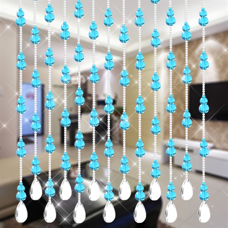 水晶珠帘门帘客厅隔断过道卫生间装饰手工串珠散珠diy帘子材料包