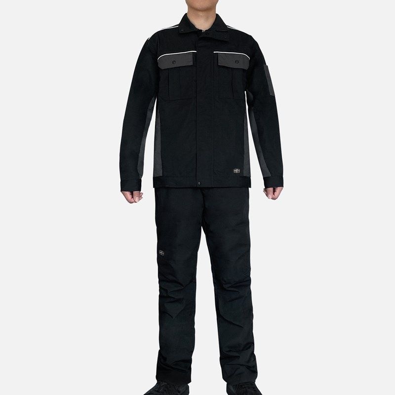 王婆瓜工作服套装防撕裂格春w秋汽修机修劳保服耐磨工装男工地车