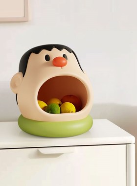 胖虎玄关钥匙收纳摆件电视柜酒柜台面装饰品办公室工位桌面储物盒