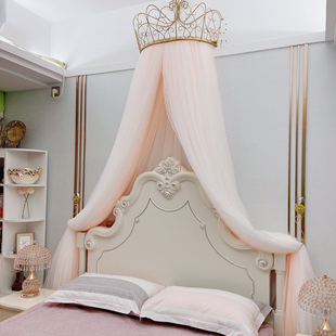 床幔公主风蚊帐家用蕾丝床头帘纱帐素雅欧式婚庆装饰卧室床帘幔纱