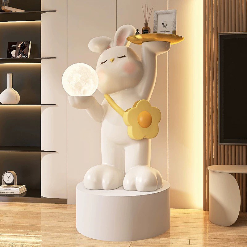 兔子落地灯摆件大型网红客厅沙发边电视柜家居装饰品乔迁新居礼品