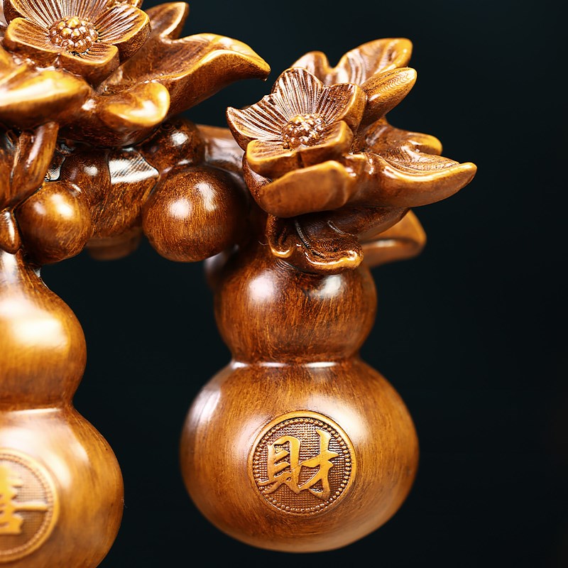 五福临门葫芦摆件招财金蟾客厅入户玄关酒柜装饰品乔迁新居礼物