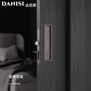 “销量300+”AGB房间卧室移门锁推拉门口袋门幽灵门锁暗藏拉手