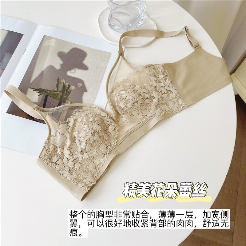 超薄款软支撑无钢圈内衣女大码胸罩防下垂大胸显小胸聚拢文胸夏季
