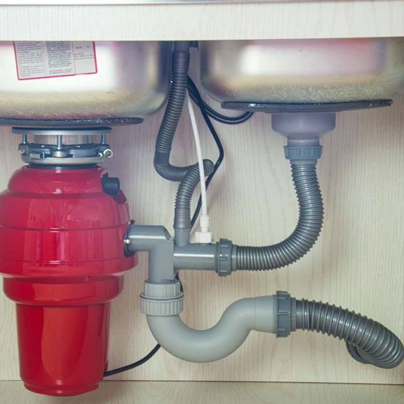 厨房垃圾处理器下水管套装食物粉碎机排水管洗碗池单双槽下水配件