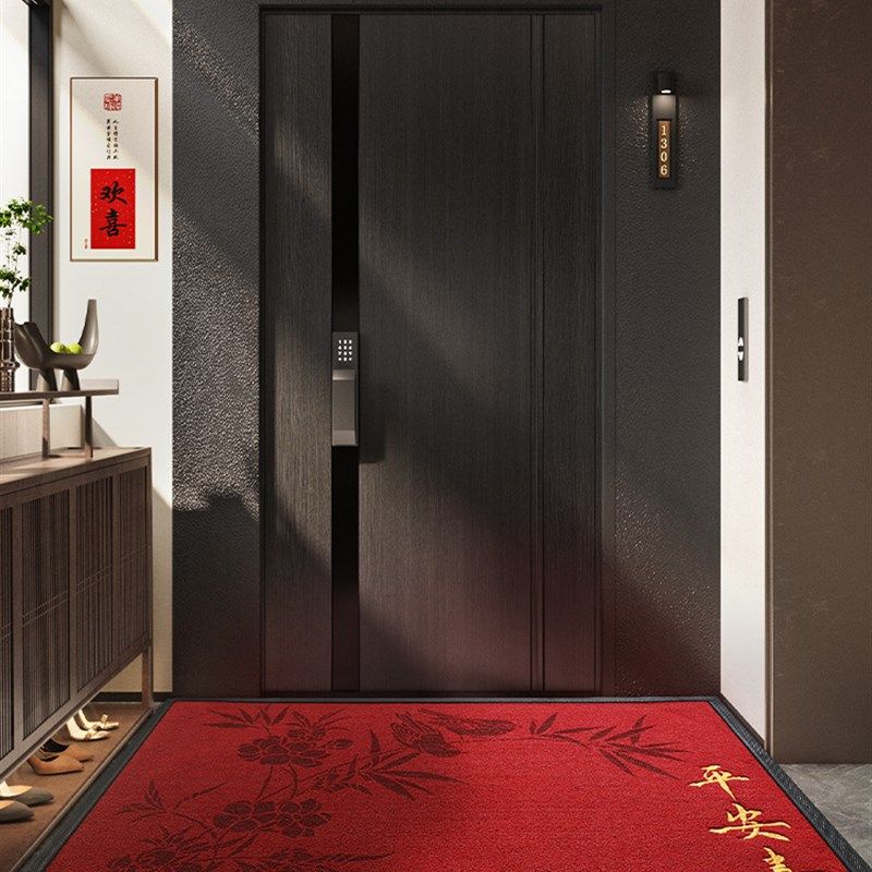 地垫入户门垫中式红色出入平安玄关进门除尘脚垫门口耐磨免洗地毯,居家布艺,入户地垫,淘宝优惠券,粉丝福利购,淘宝优惠卷