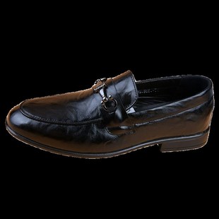 轻便皮鞋男款2024新款无鞋带软底软皮黑色一脚蹬休闲英伦豆豆鞋男