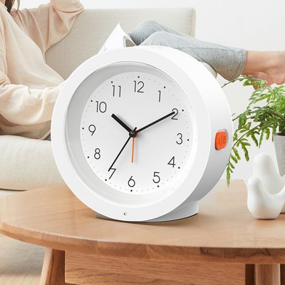 书桌静音走时小闹钟摆件座钟学生专用台钟迷你时钟儿童男女孩钟表