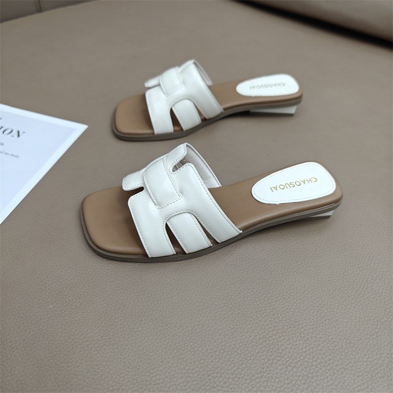 仙女风拖鞋女夏季外穿2025新款韩版一字拖平底百搭沙滩鞋低跟凉拖,女鞋,一字拖,淘宝优惠券,粉丝福利购,淘宝优惠卷