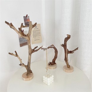 TJJ丨原木树杈摆件ins冷淡风书架客厅树枝摆设饰品摄影拍摄道具