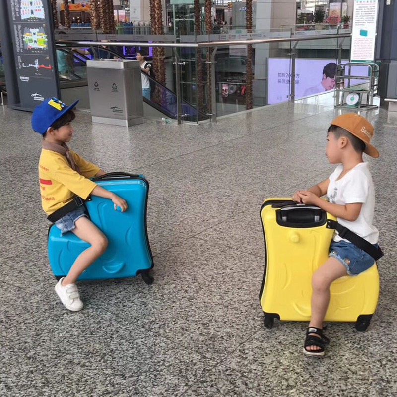 儿童拉杆箱可坐骑行o箱男宝宝皮箱子万向轮小孩旅行箱网红行李箱
