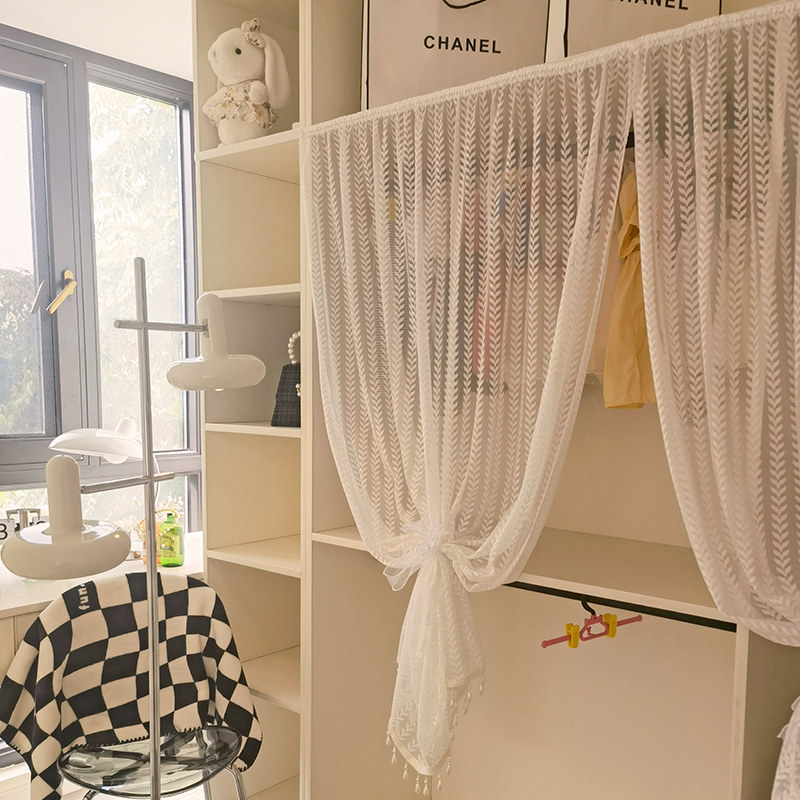 法式窗帘魔术贴开放式衣帽间防尘帘大衣柜遮挡门帘隔断纱帘柜子,居家布艺,成品窗帘,淘宝优惠券,粉丝福利购,淘宝优惠卷