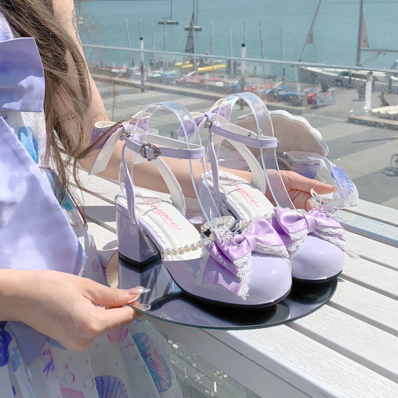 全款【花泣海】玛丽珍凉鞋圆头可爱日系甜美lolita蝴蝶结