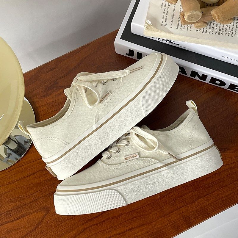 懒人鞋韩版学生百搭低帮帆布鞋女舒服板鞋简约风透气增高小白鞋女,女鞋,帆布鞋,淘宝优惠券,粉丝福利购,淘宝优惠卷
