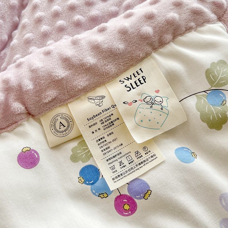 全棉豆豆被春秋被2024新款夏凉被可机洗儿童单人空调被薄被子4斤