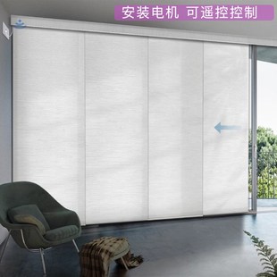移动中式客厅房间隔断帘办公室屏风帘遮光窗帘遮挡帘隔间拉帘片帘