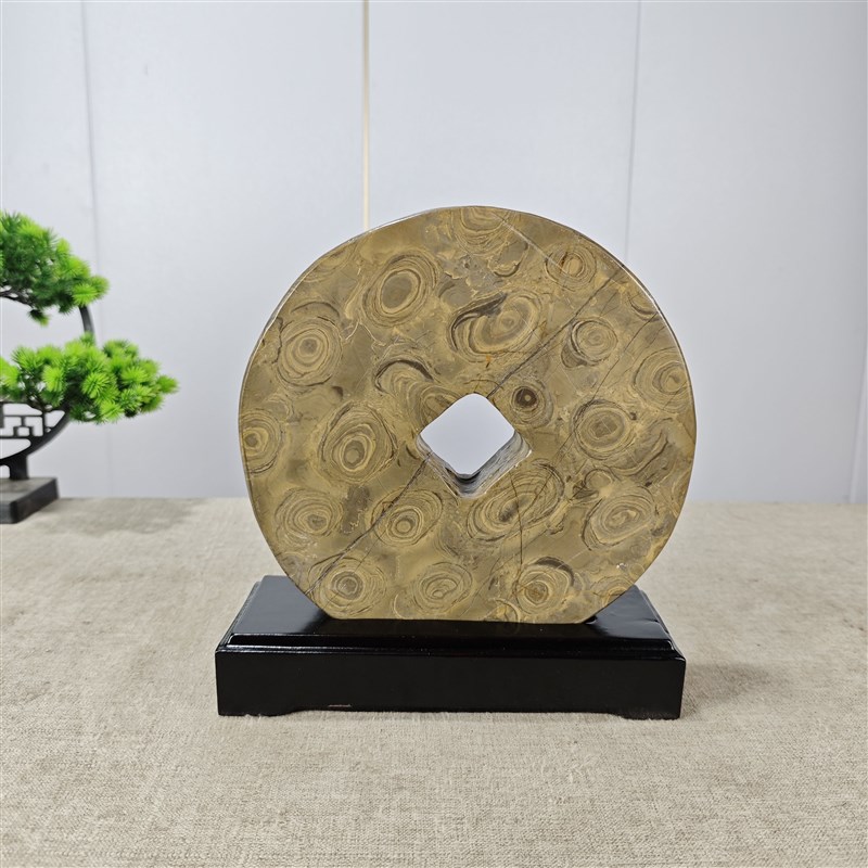 灵璧石原石金钱石山峰天然奇石收藏镇宅寓意案头客厅摆件