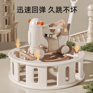 儿童蹦床摇摇马溜溜车木马蹦蹦车二合一宝宝周岁礼物玩具安全防摔