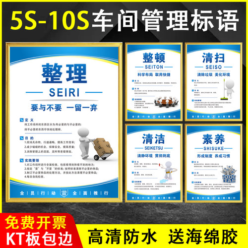 5s 6s 7s 8s 9js 10s生产车间标语现场管理标示牌企业文化宣传标