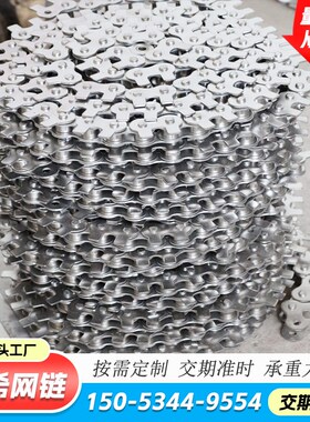 304不锈钢链条双节距带耳国标2分0x4C05B/3分06B/4分08B单双排链