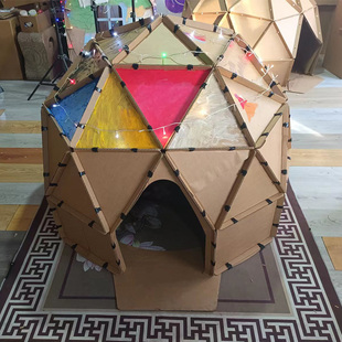 超大儿童问天号纸房子航天屋太空返回舱纸板屋玩具屋星空屋足球屋