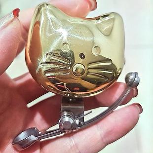 城市覆古自行车可爱猫猫车铃小布折叠D7改装车铃平衡童车手打铃铛