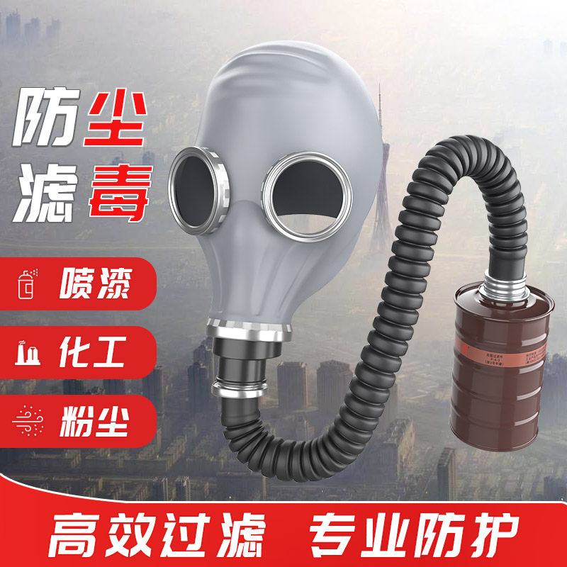 自吸过滤式防毒面具全面罩全脸头罩化工气体呼吸面罩漆专用生化
